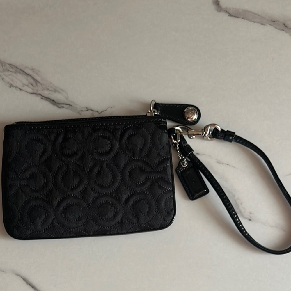 Coach Black Wristlet Bag